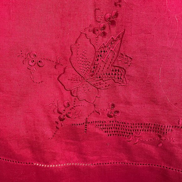 NWT Madison Studio Sheath Linen Red Dress, Size 12 - Picture 4 of 10